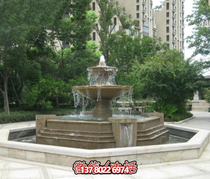 精美石雕大型噴泉，美化小區廣場景觀