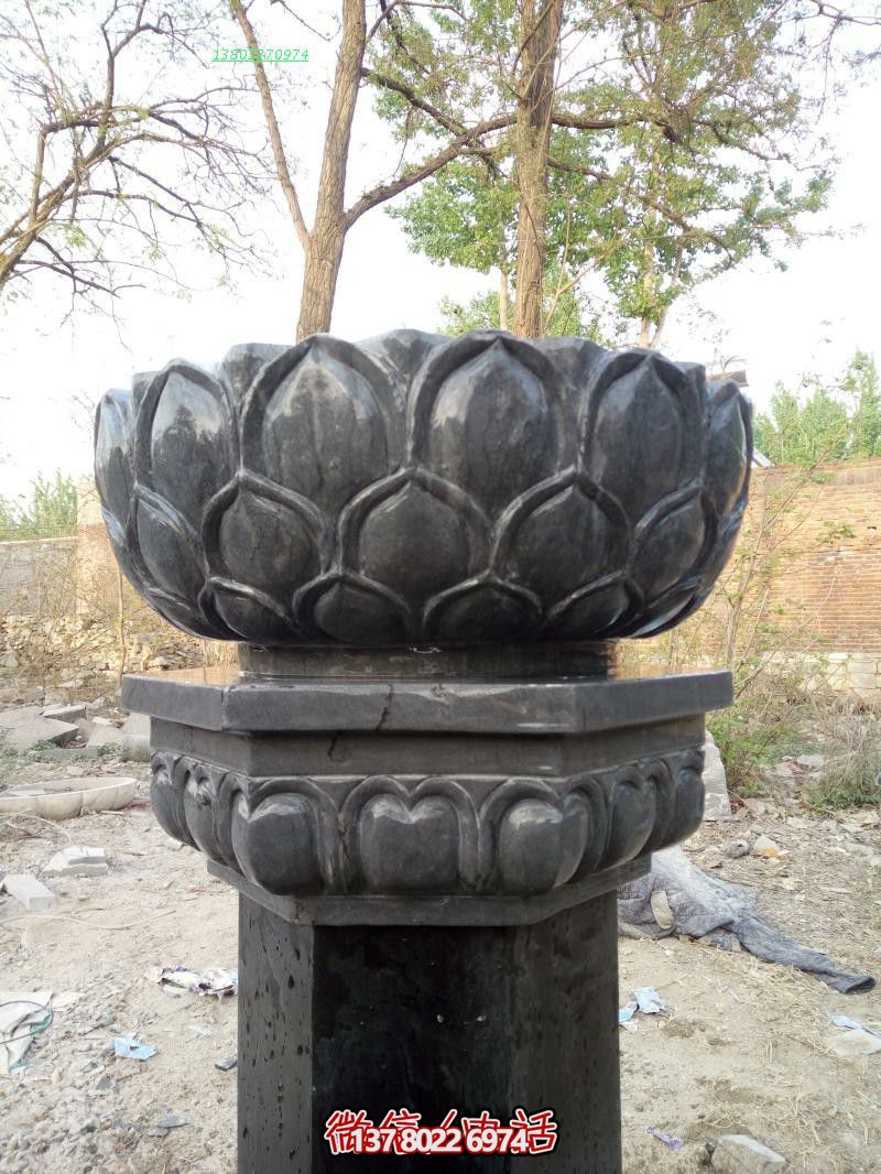 大型仿真蓮花青石石雕出食臺雕塑 大型仿真蓮花青石石雕出食臺雕塑