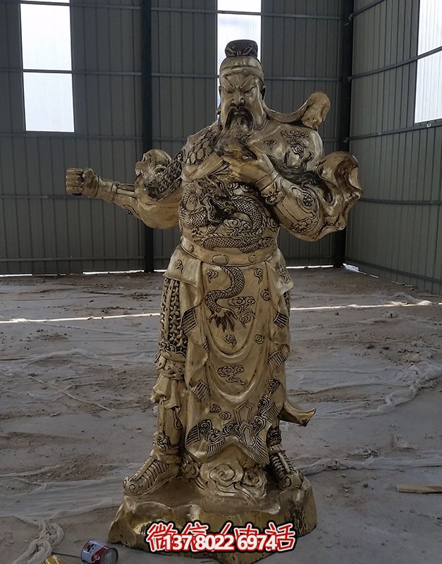 開(kāi)業(yè)大吉，關(guān)公佛像黃銅雕塑，招財(cái)進(jìn)寶