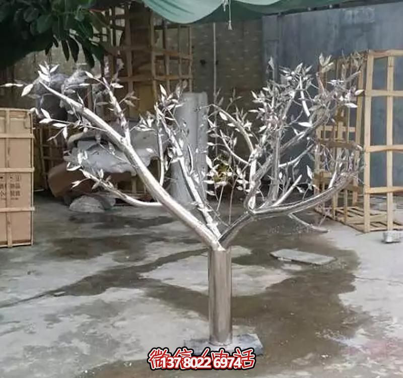 柏不銹鋼樹雕塑,點綴景區(qū)戶外空間 柏不銹鋼樹雕塑,點綴景區(qū)戶外空間