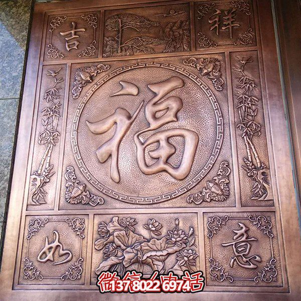 精美銅雕壁畫，打造精致的園林庭院室內裝飾