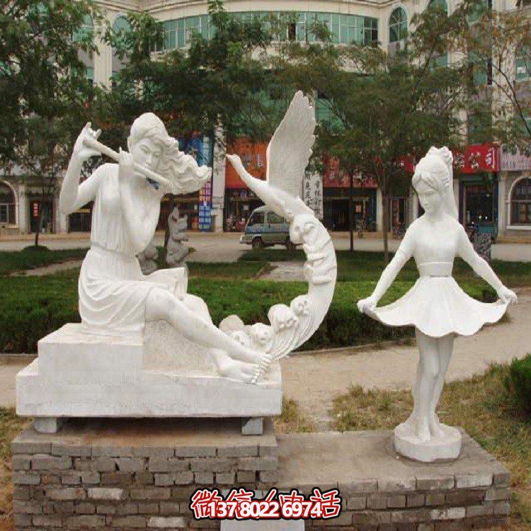 大型石雕人物雕塑，為園林景觀增添靈動之美