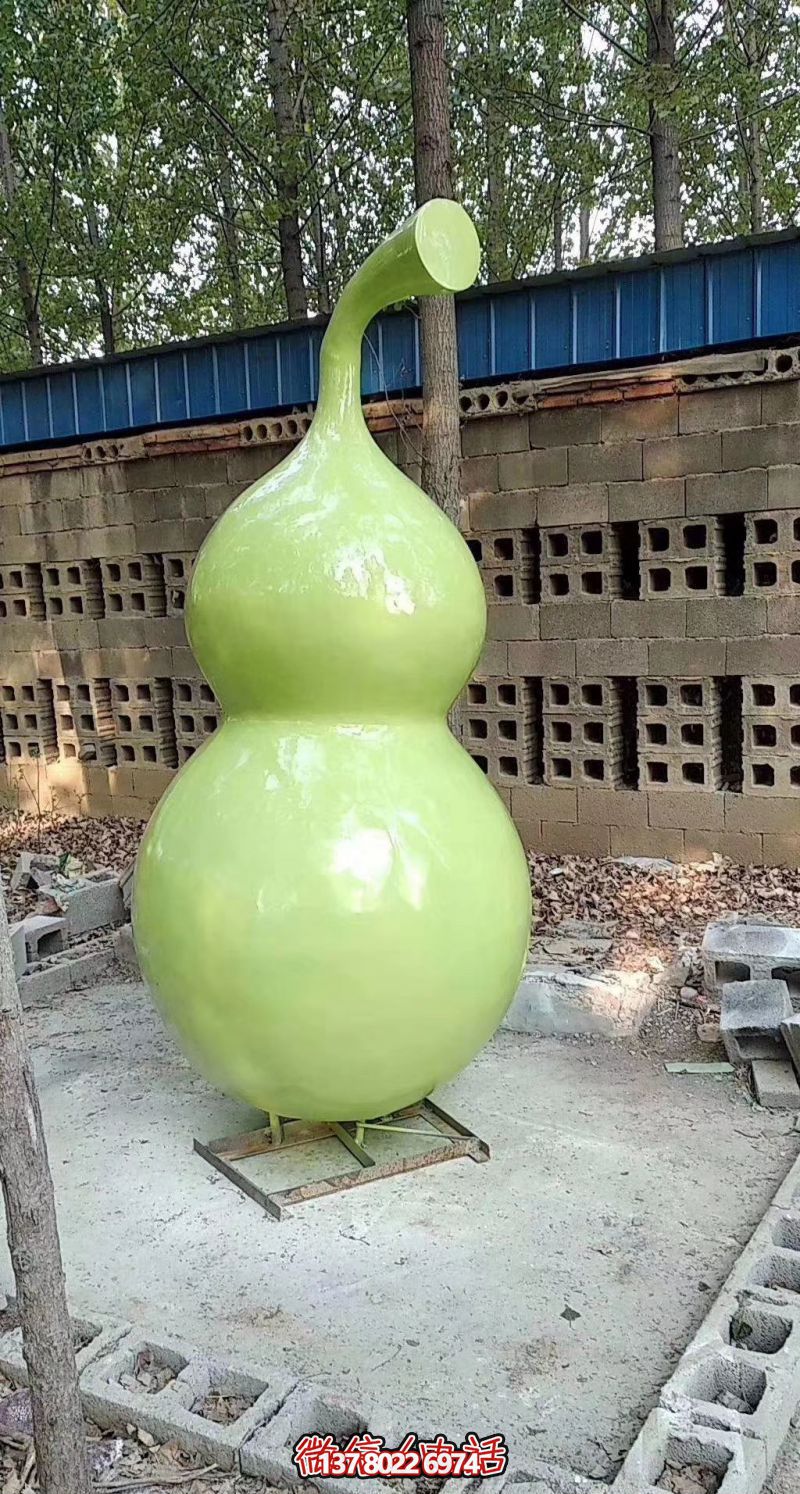 玻璃鋼烤漆園林葫蘆雕塑，點亮景區