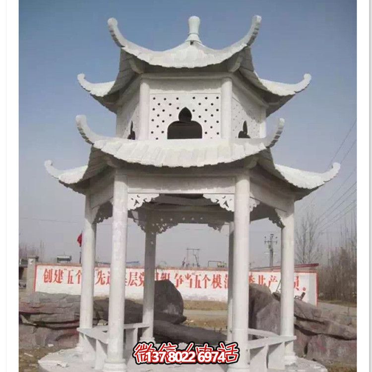 舒適寧靜的大理石涼亭，完美滿足休息需求
