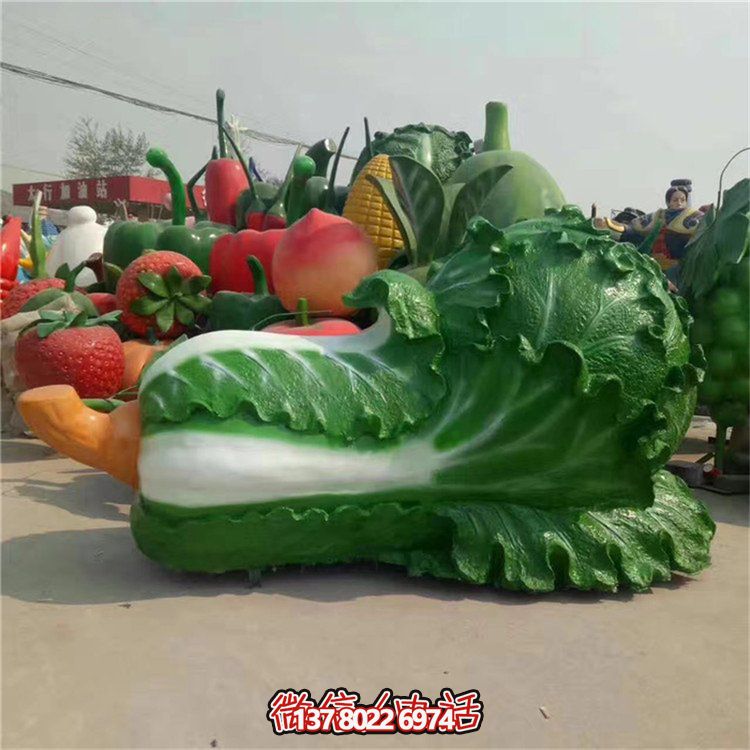 玻璃鋼仿真白菜雕塑，為您的園林戶外添彩