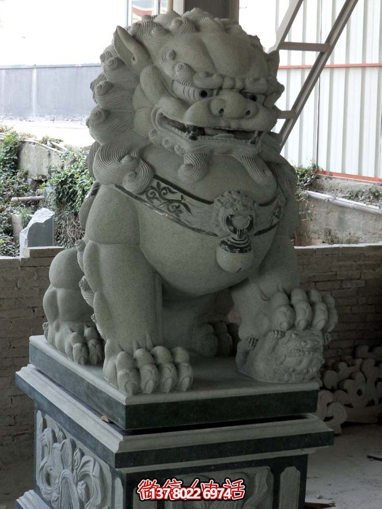 仿真大理石獅子雕塑，裝飾別墅大型法院