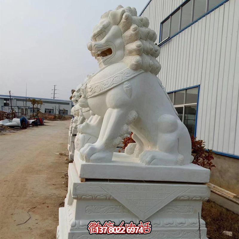 高品質石雕麒麟雕塑，點綴企業公司大門口，增添鎮宅財運