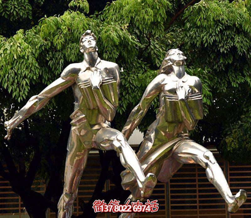 不銹鋼操場(chǎng)雕塑,鏡面反射跑步樂趣 不銹鋼操場(chǎng)雕塑,鏡面反射跑步樂趣