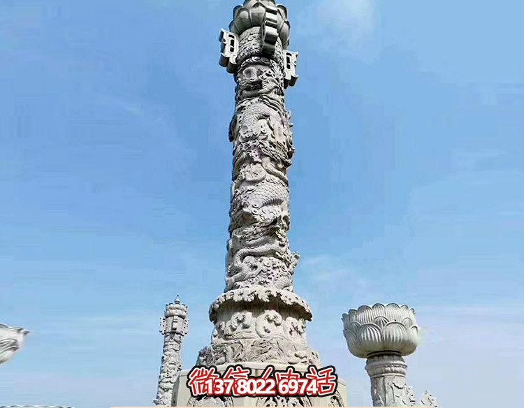 景點(diǎn)廣場(chǎng)浮雕龍紋石柱雕塑 景點(diǎn)廣場(chǎng)浮雕龍紋石柱雕塑
