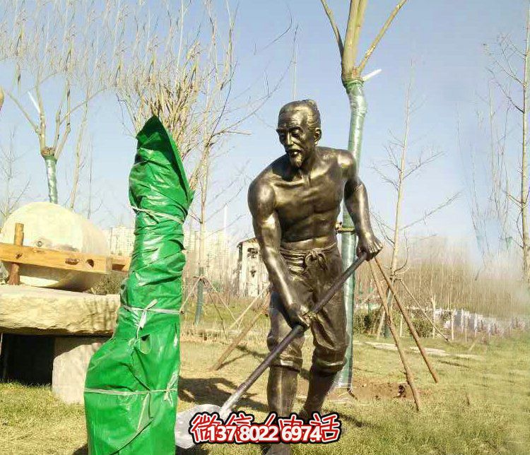 公園鑄銅栽樹(shù)人物銅雕 公園鑄銅栽樹(shù)人物銅雕